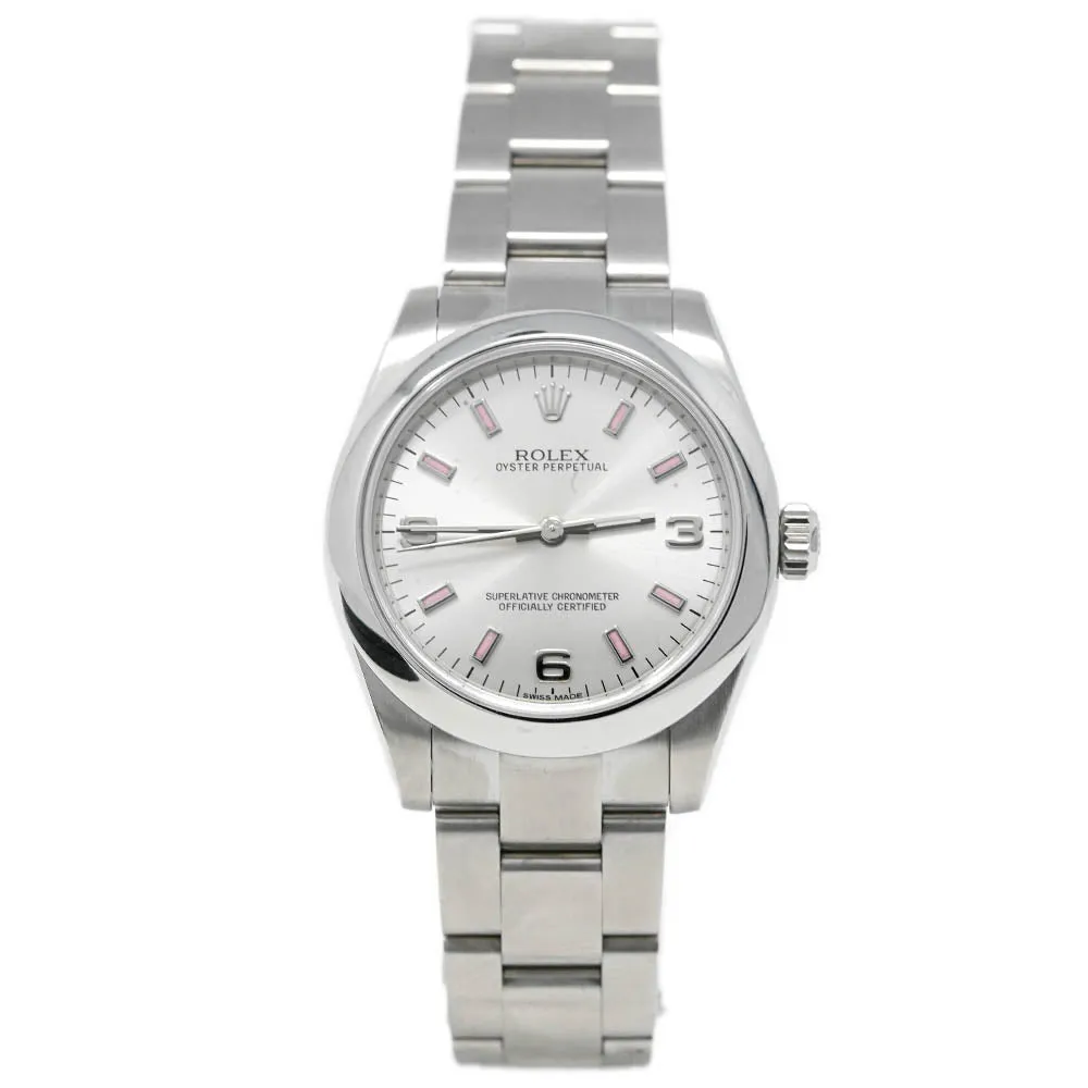 Rolex Air-King Stainless Steel 34mm Silver Dial Watch Reference #: 114200