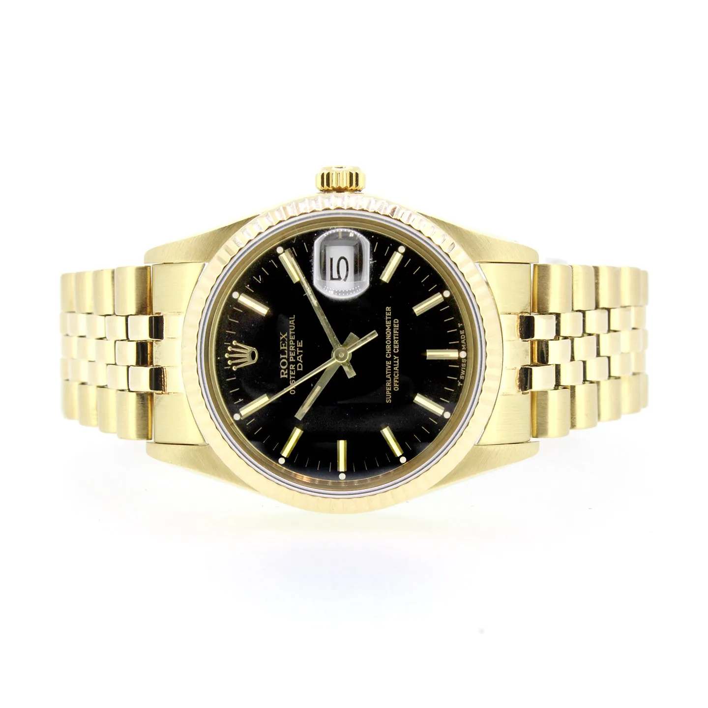 Rolex Date, 14KT Yellow Gold, Jubilee Bracelet, 34mm