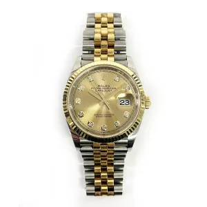 Rolex Datejust 126233 Champagne Diamond Dial Aug 2021