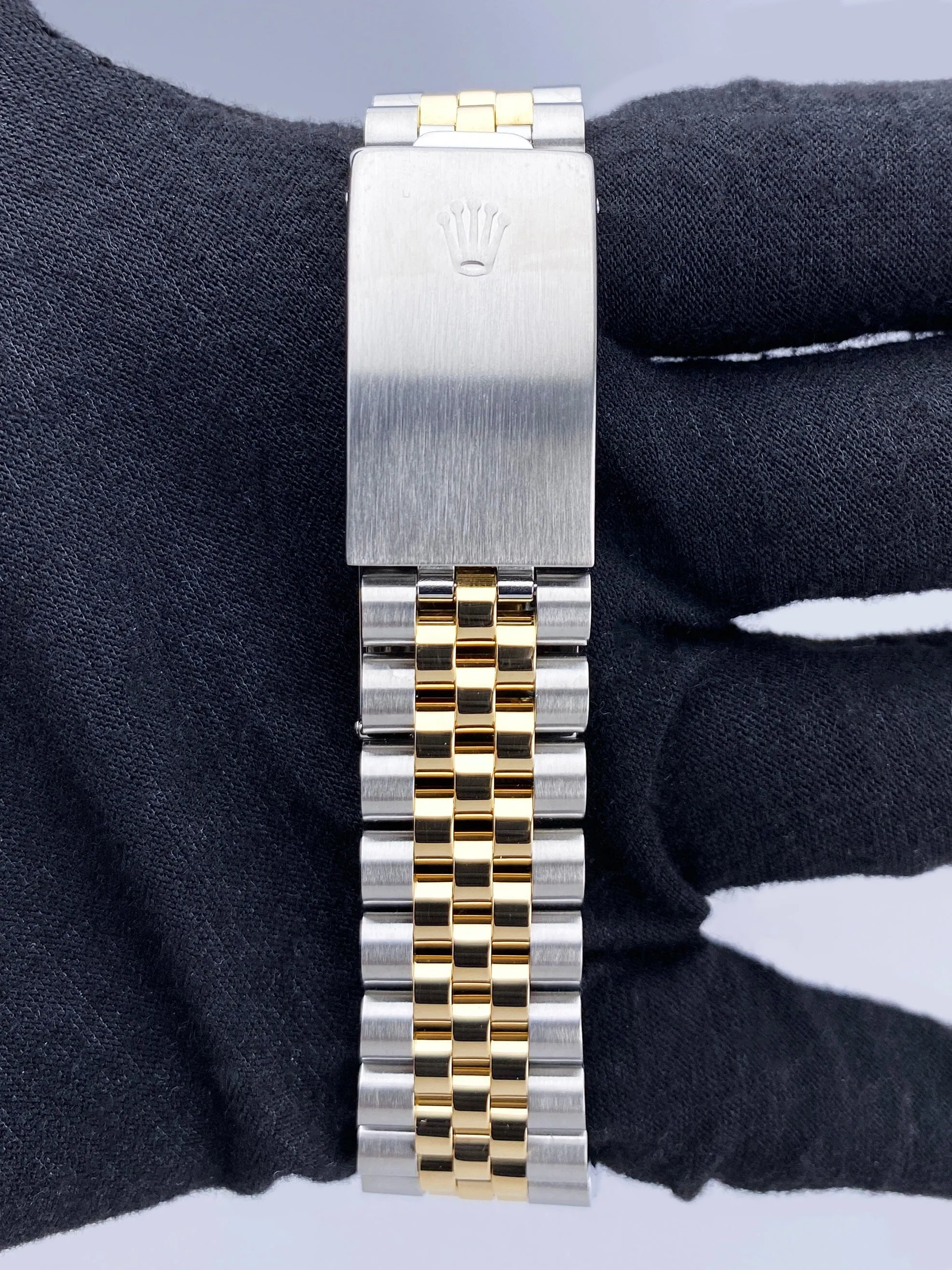 Rolex Datejust 16233 Diamond Champagne Shantung Dial Mens Watch
