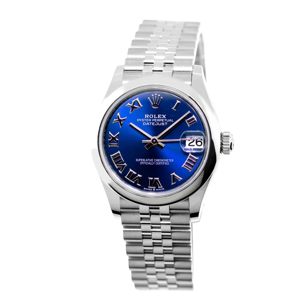 Rolex Datejust 31mm Stainless Steel Blue Roman Dial & Smooth Bezel 278240