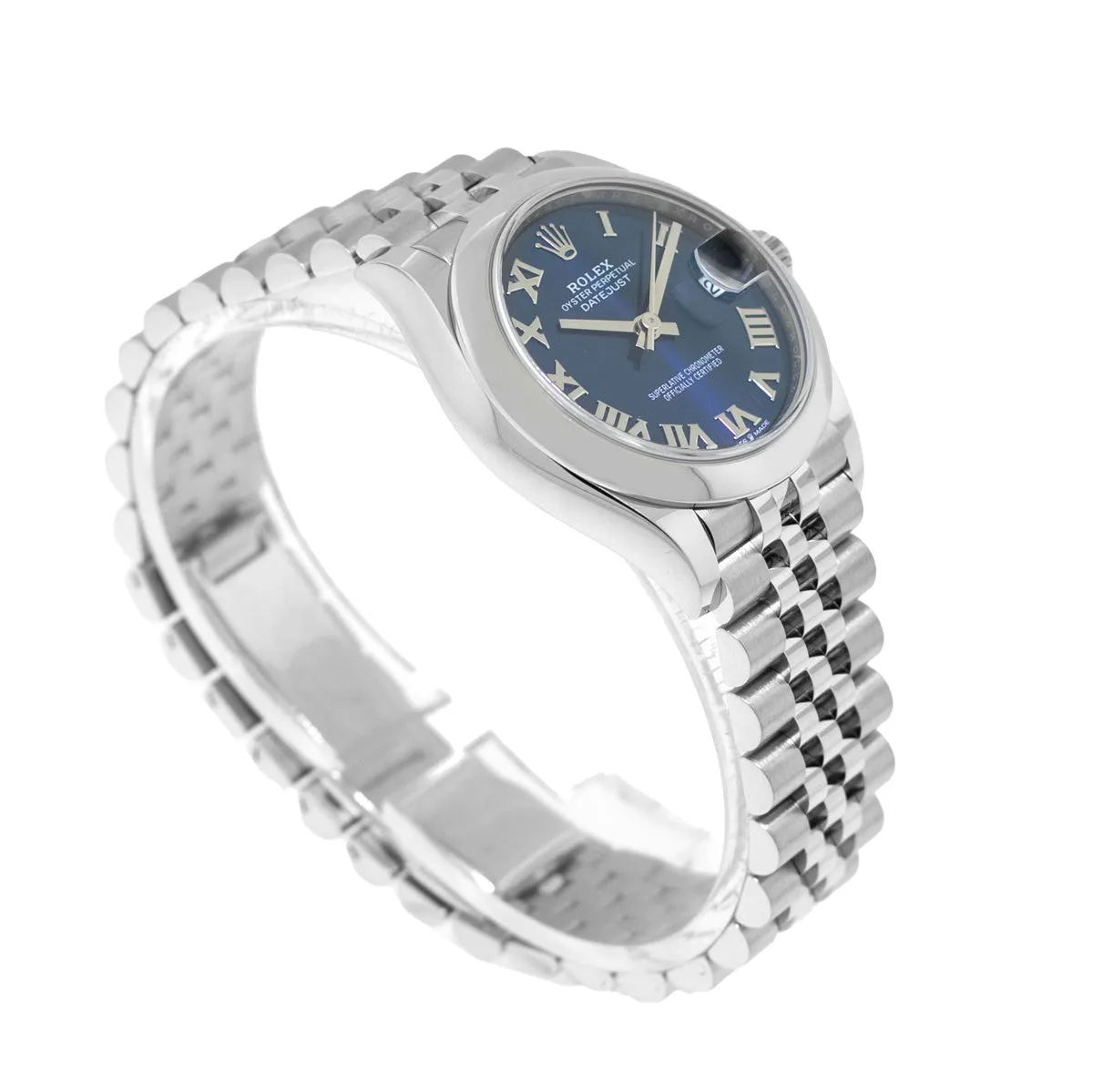 Rolex Datejust 31mm Stainless Steel Blue Roman Dial & Smooth Bezel 278240