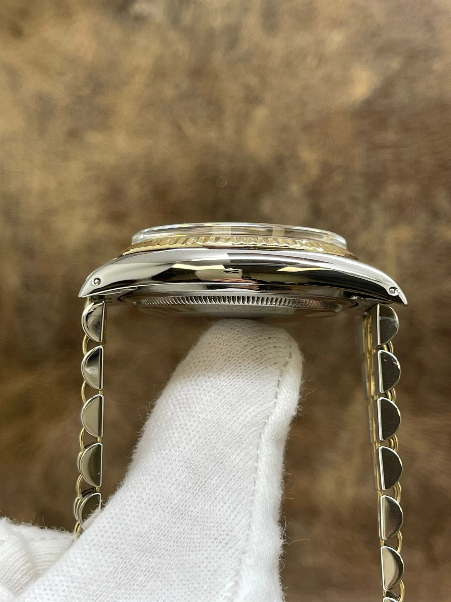 Rolex Datejust 36mm 16013 Custom Champagne Diamond Dial Automatic Watch