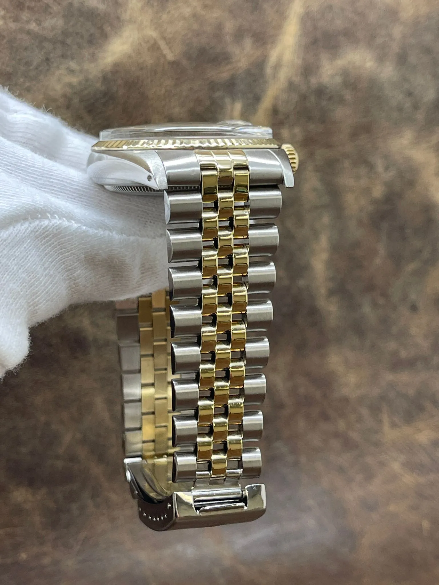 Rolex Datejust 36mm 16013 Custom Champagne Diamond Dial Automatic Watch