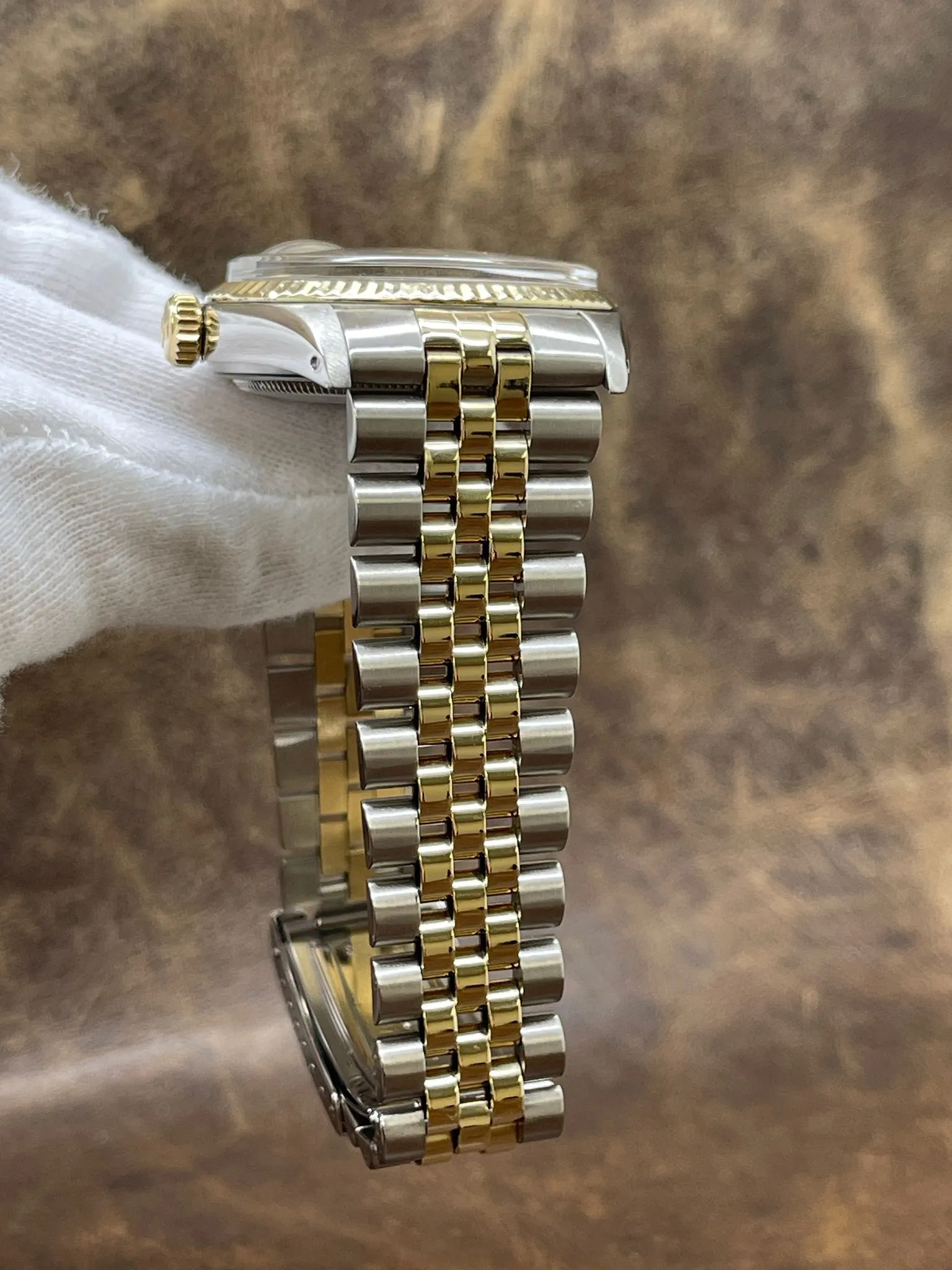 Rolex Datejust 36mm 16013 Custom Champagne Diamond Dial Automatic Watch