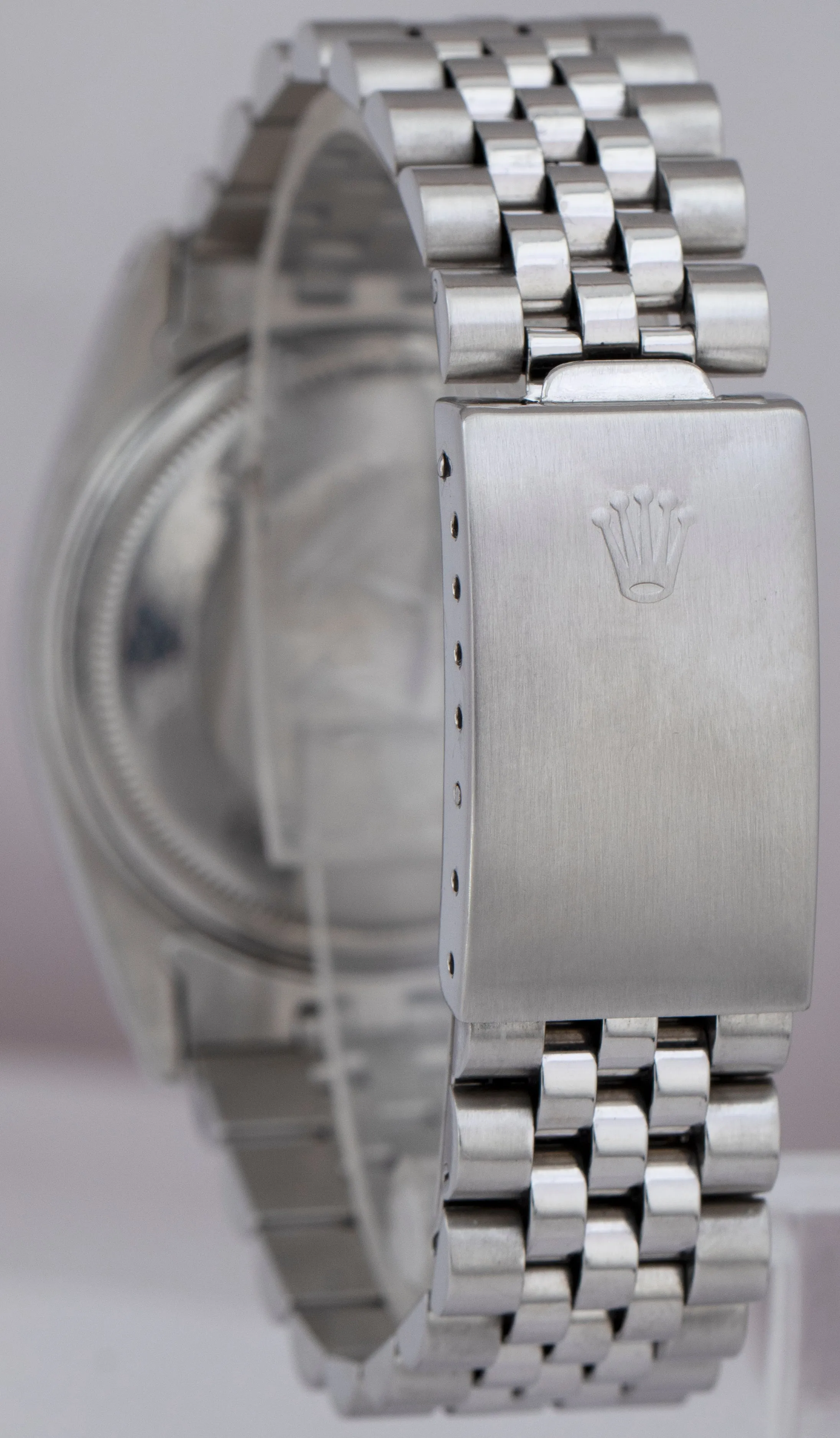 Rolex DateJust 36mm Silver Linen Jubilee Fluted Stainless Steel Watch 16014
