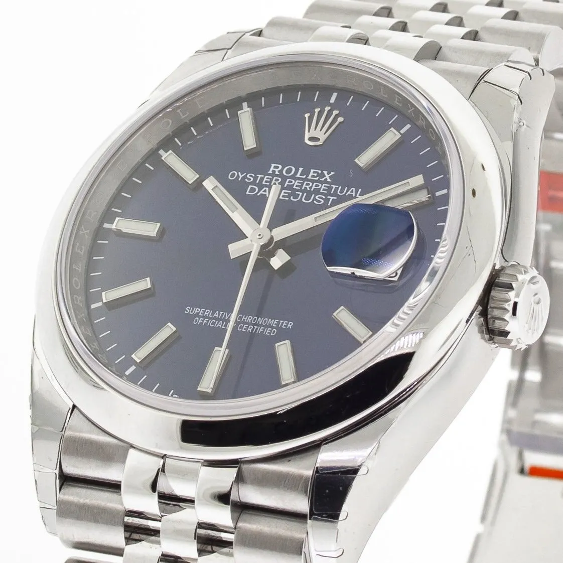 Rolex Datejust 36mm Stainless Steel Blue Index Dial & Domed Bezel 126200