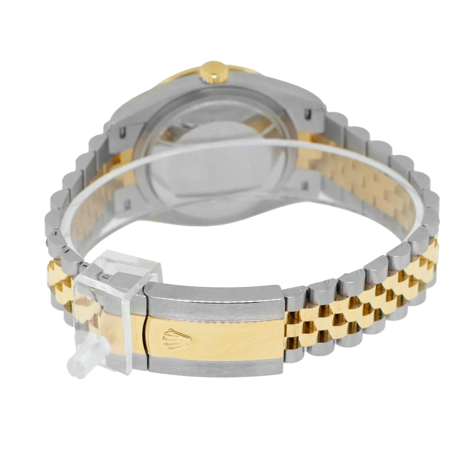 Rolex Datejust 36mm Yellow Gold & Steel Silver Roman Dial & Diamond Bezel 126283RBR