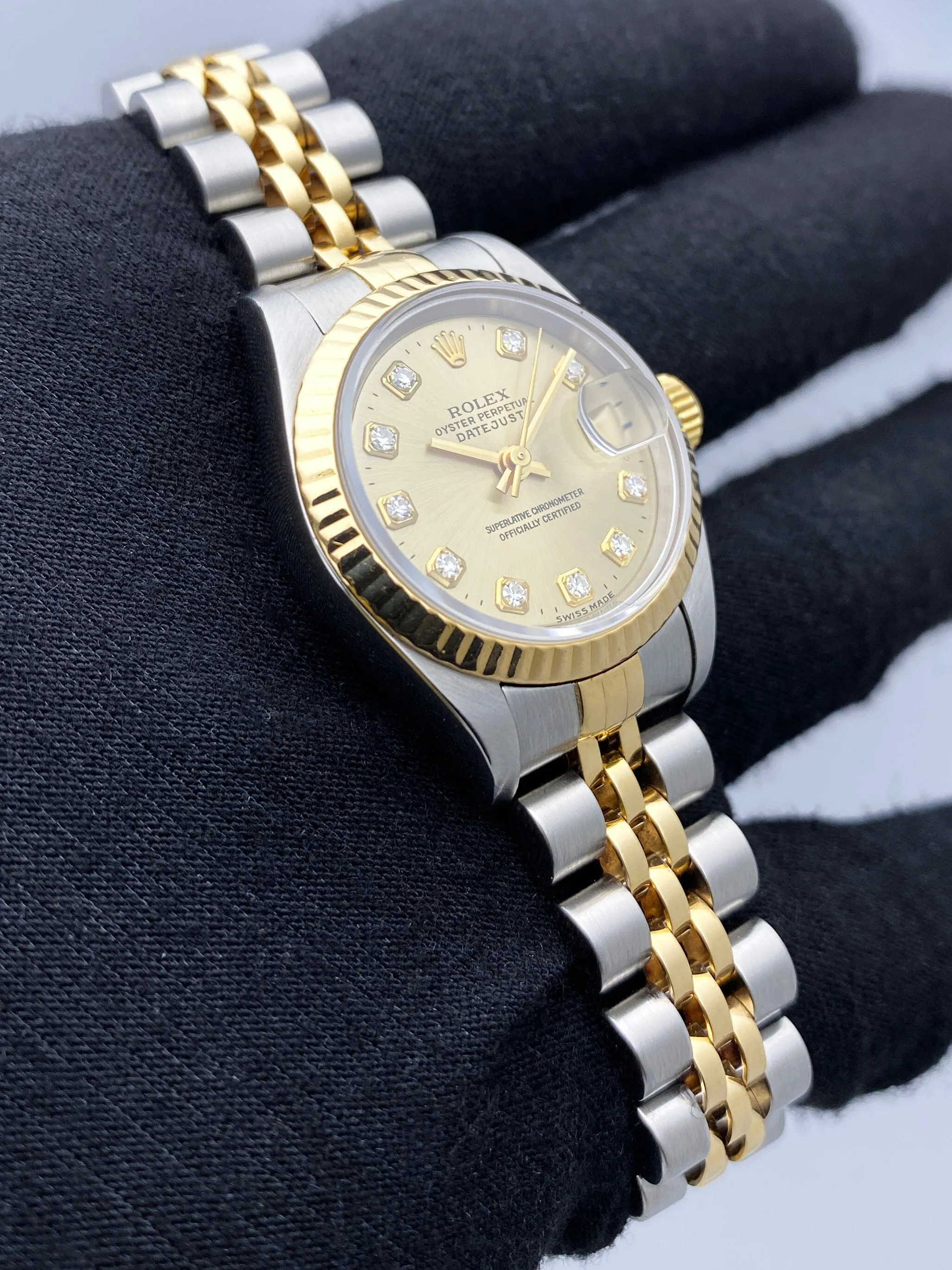 Rolex Datejust 79173 Diamond Champagne Dial Ladies Watch