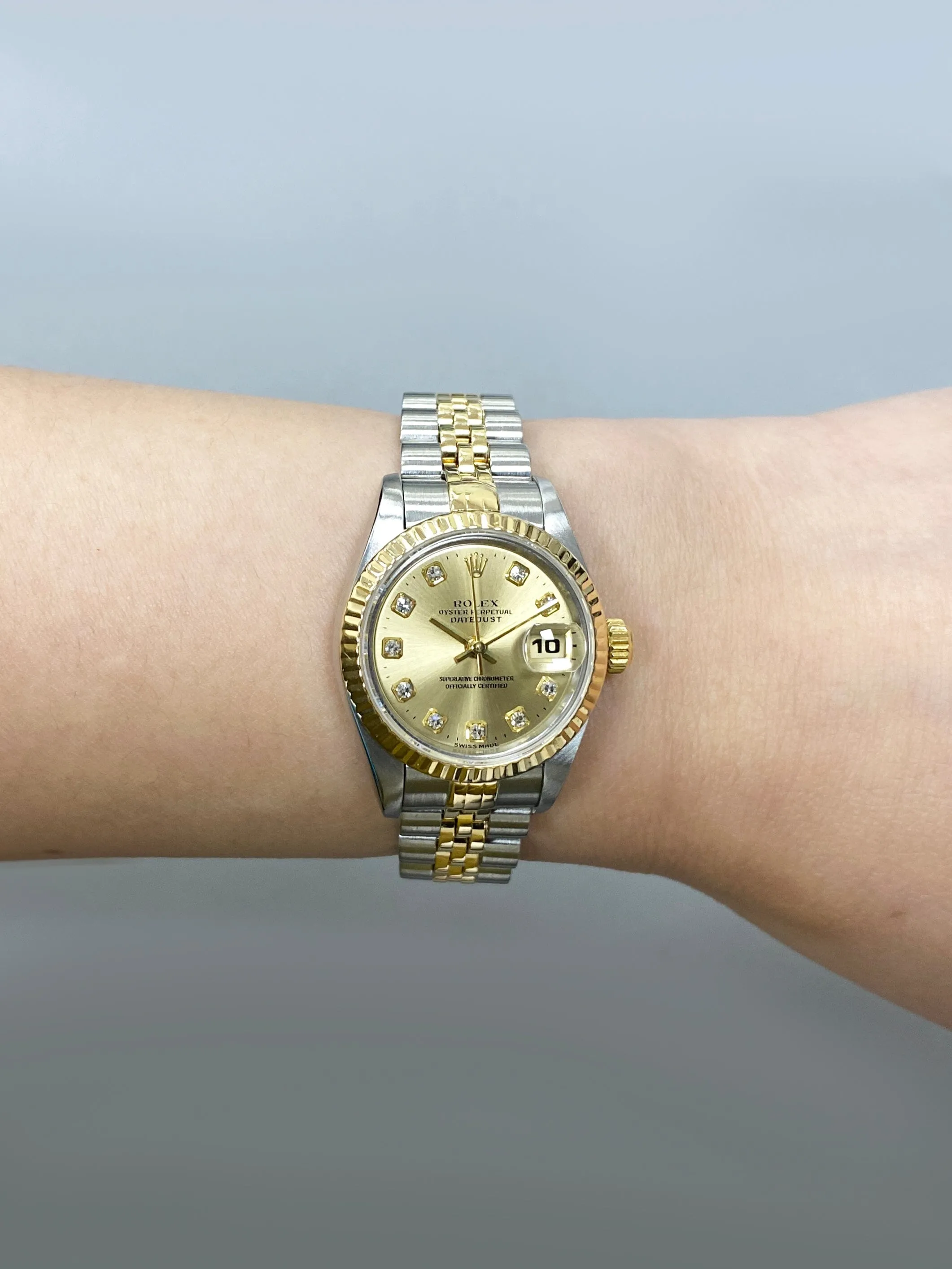 Rolex Datejust 79173 Diamond Champagne Dial Ladies Watch