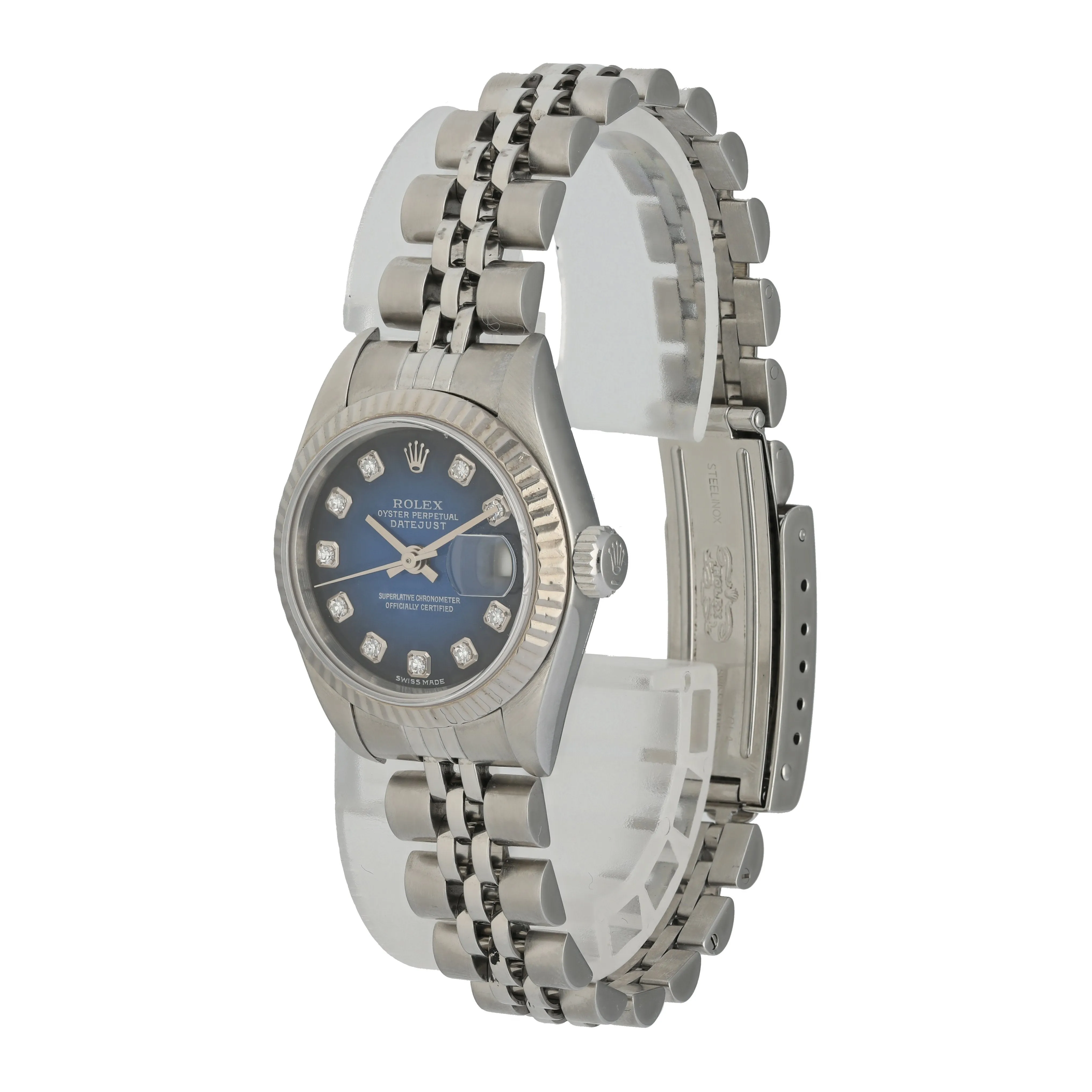 Rolex Datejust 79174 Blue Vignette Diamond Dial Box & Papers