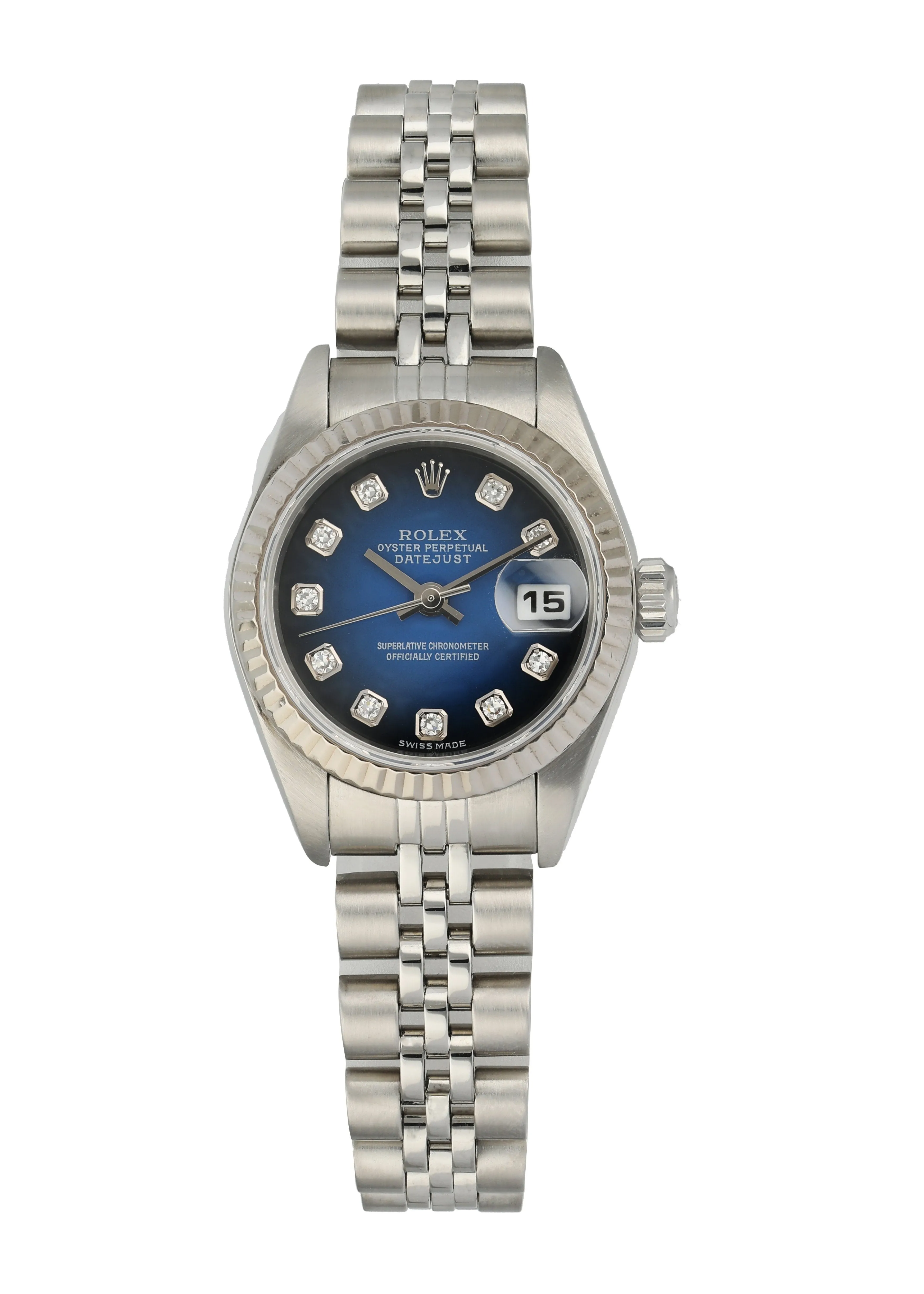 Rolex Datejust 79174 Blue Vignette Diamond Dial Box & Papers