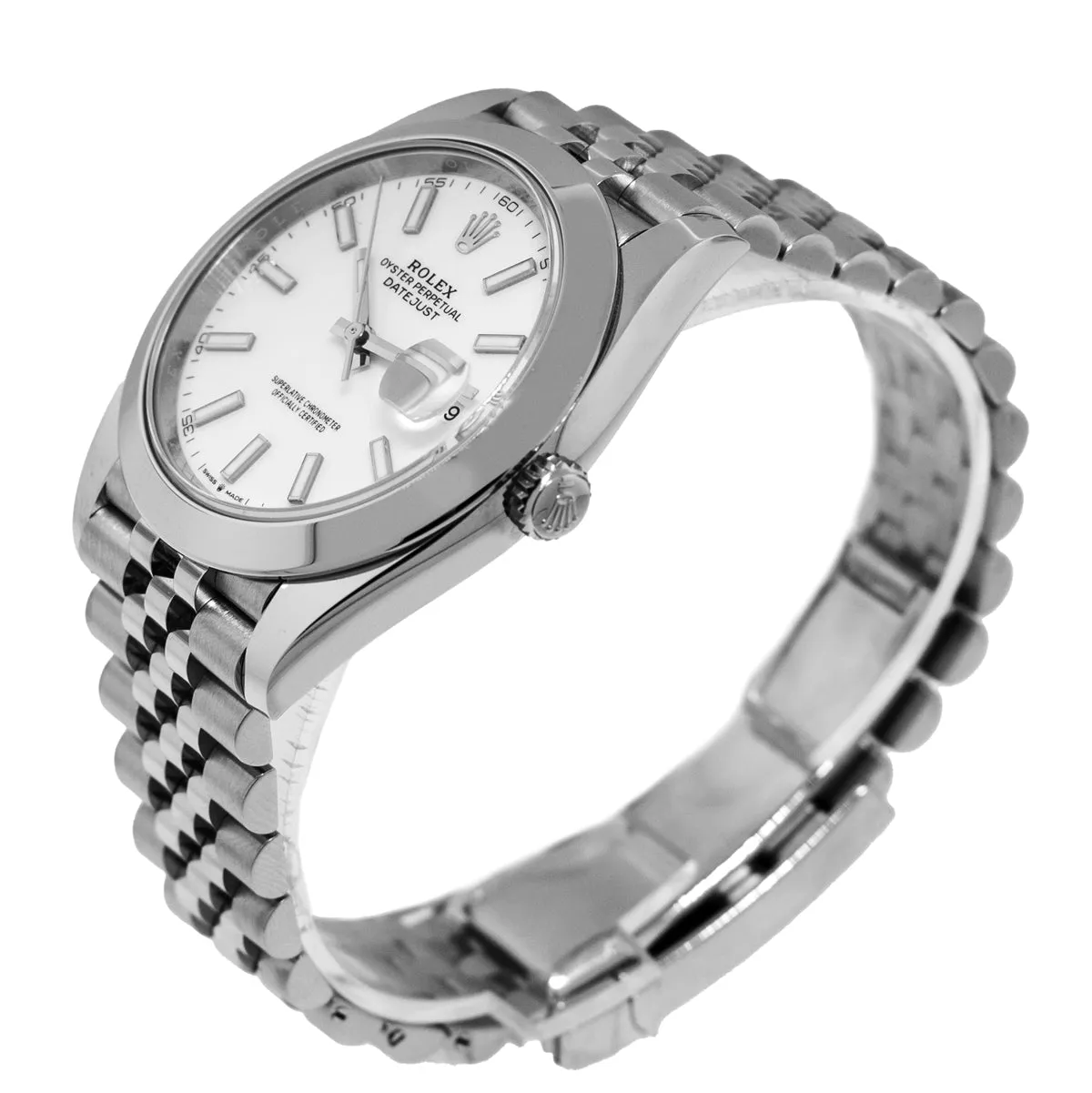 Rolex Datejust II 41mm Stainless Steel White Index Dial & Smooth Bezel 126300