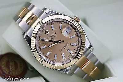 ROLEX DATEJUST II MENS TWO TONE GOLD STAINLESS STEEL 41mm 116333
