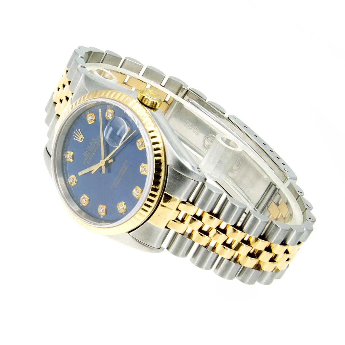 Rolex Datejust SS/18K Blue Diamond Dial