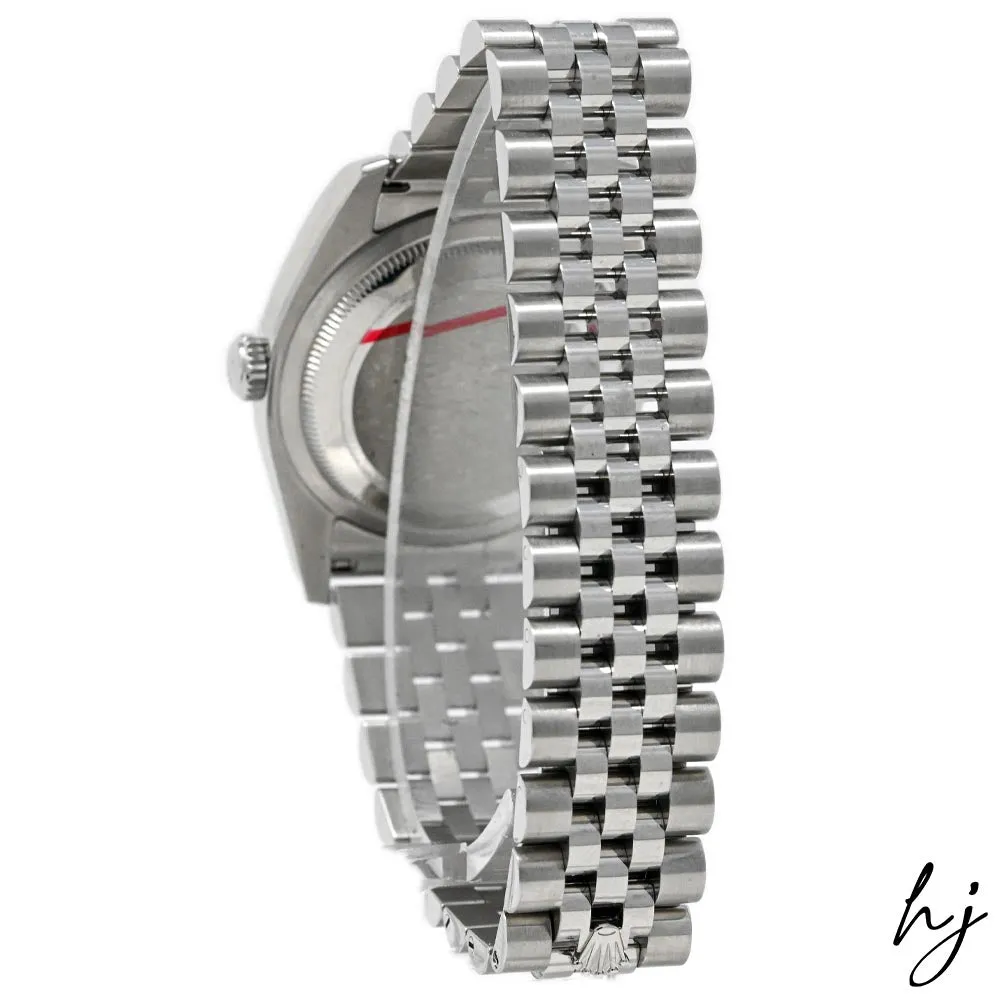 Rolex Datejust Stainless Steel 36mm Silver "Jubilee Design" Diamond Dial Watch Reference #: 116234