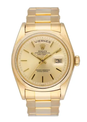 Rolex Day Date 1802 Champagne Dial Mens Watch Box Papers