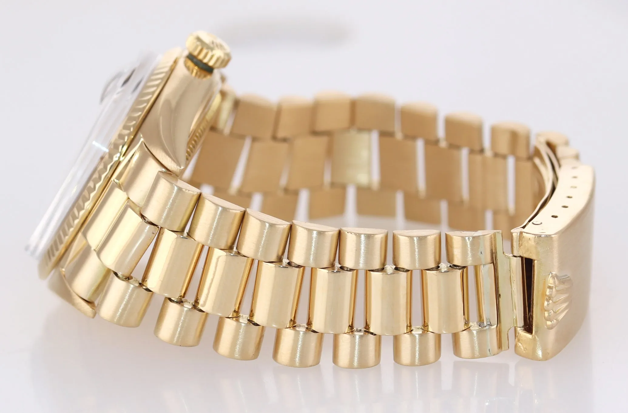 Rolex Day-Date President 1803 Brown Confetti Fluted Day Date Yellow Gold Watch