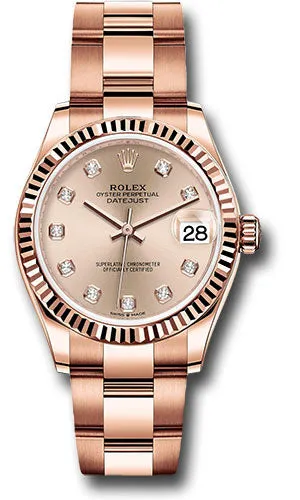 Rolex Everose Gold Datejust 31 Watch 278275 rsdo