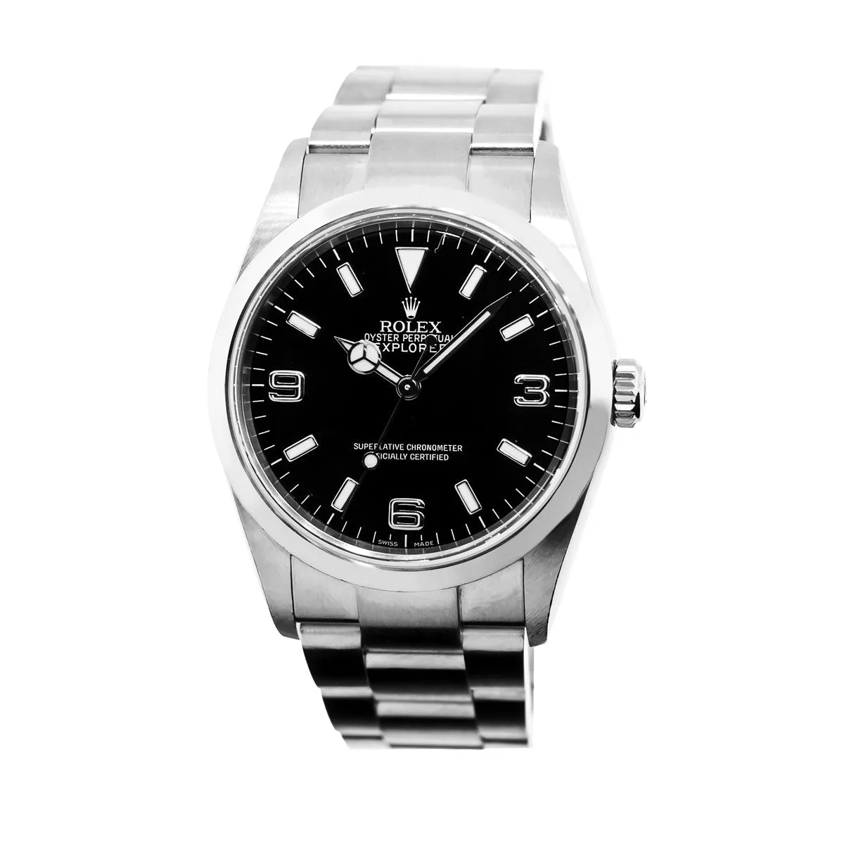 Rolex Explorer I 36mm Stainless Steel Black Dial & Smooth Bezel 114270