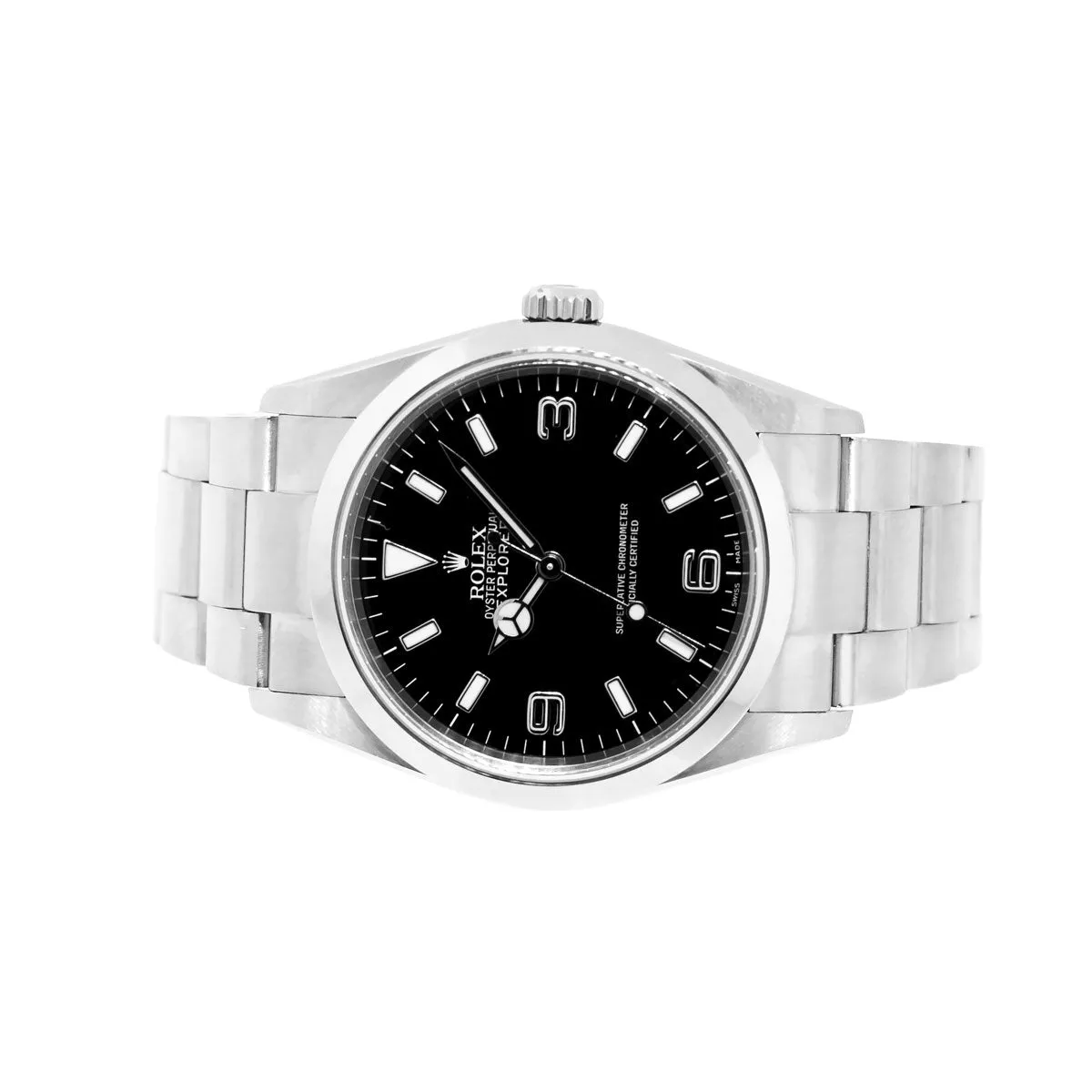 Rolex Explorer I 36mm Stainless Steel Black Dial & Smooth Bezel 114270