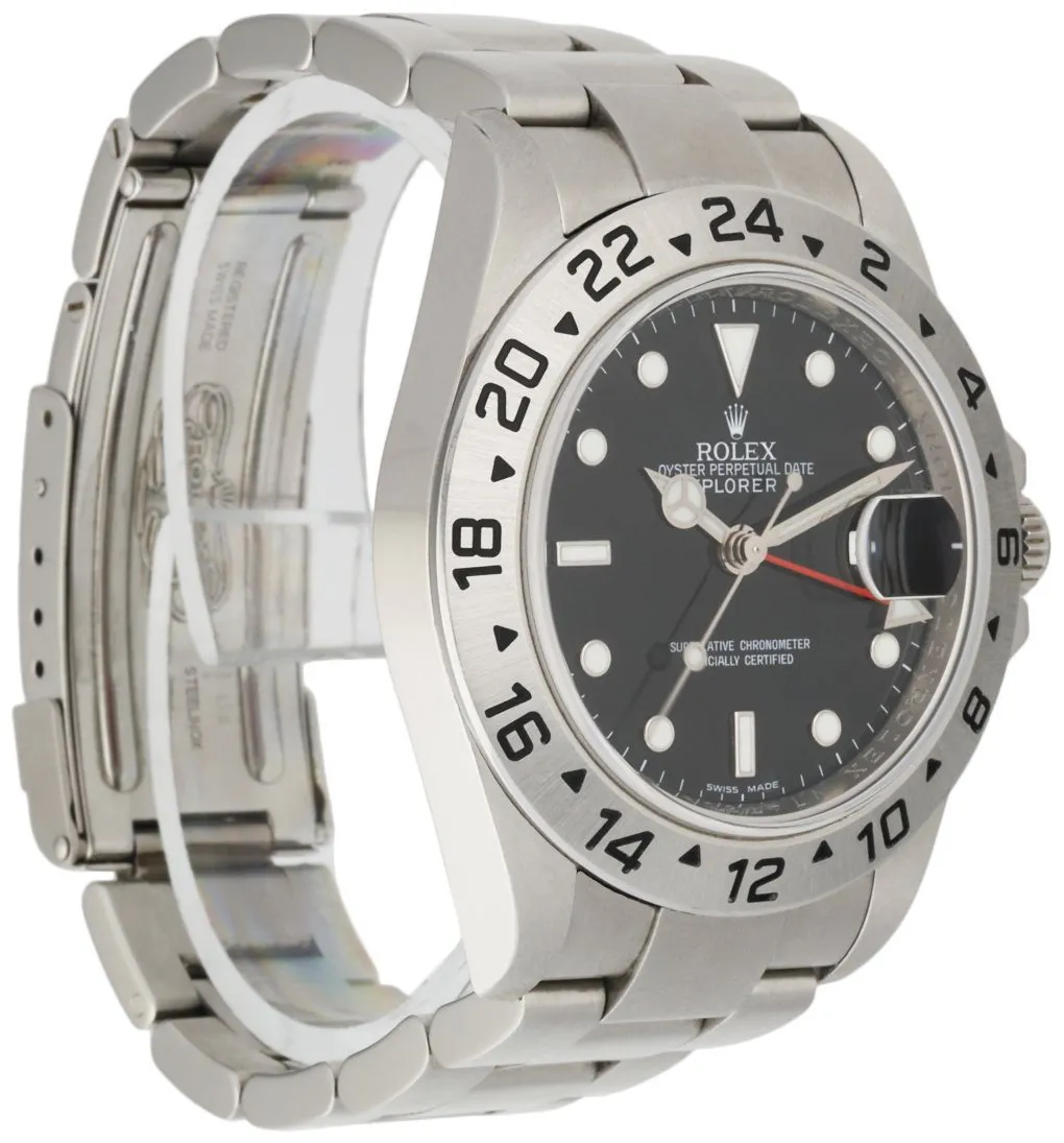 Rolex Explorer II 16570 Engraved Rehaut Men's Watch Box & Papers