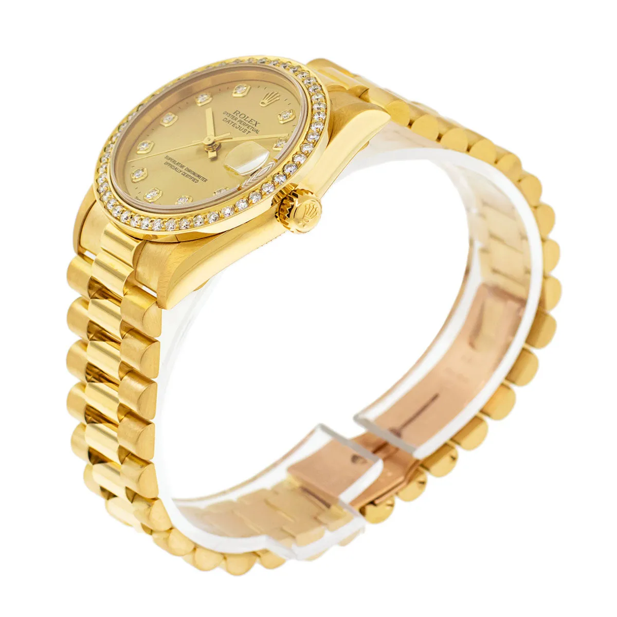 Rolex Lady-Datejust 31mm Yellow Gold Champagne Diamond Dial & Bezel 78278