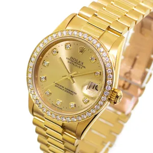 Rolex Lady-Datejust 31mm Yellow Gold Champagne Diamond Dial & Bezel 78278