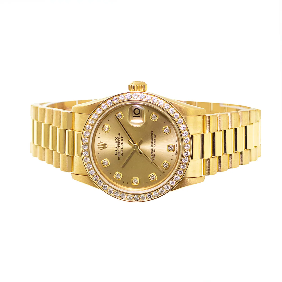 Rolex Lady-Datejust 31mm Yellow Gold Champagne Diamond Dial & Bezel 78278
