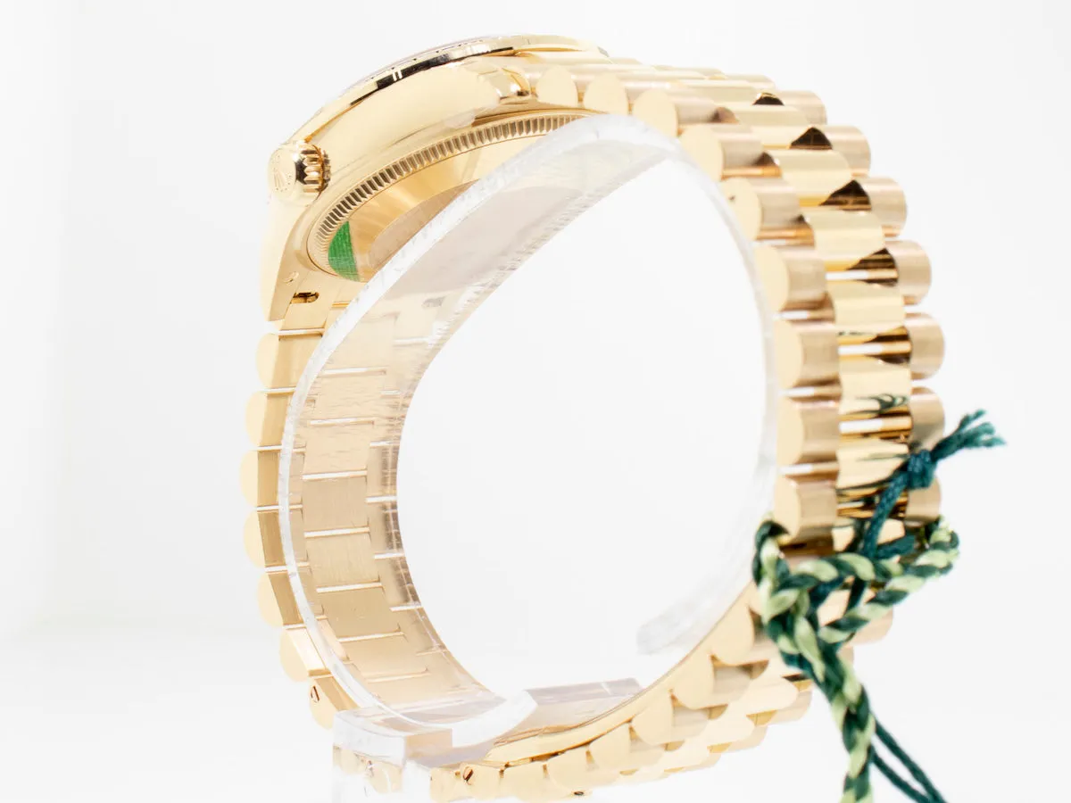 Rolex Lady-Datejust 31mm Yellow Gold Malachite Roman Dial & Diamond Bezel 278288RBR