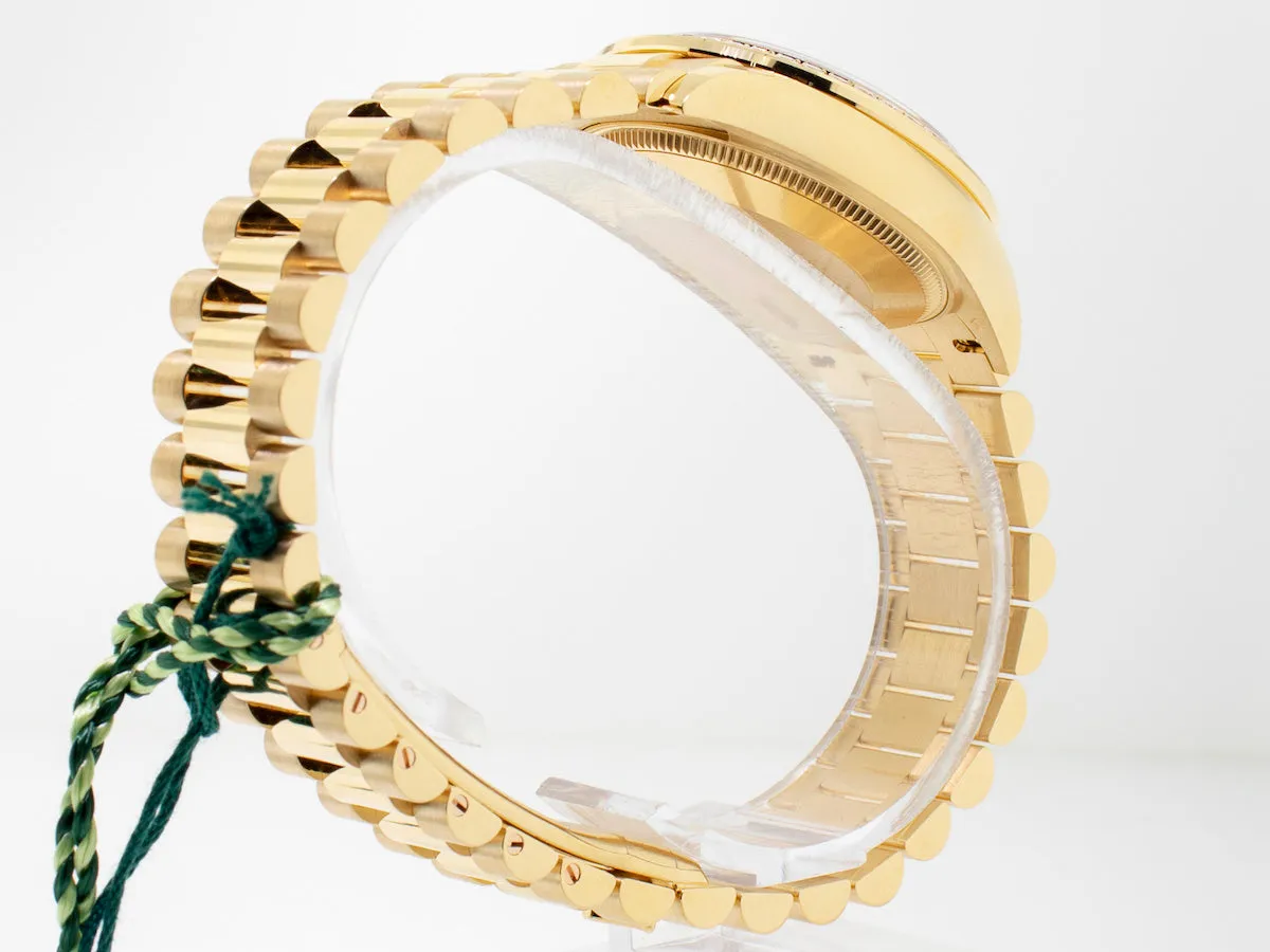 Rolex Lady-Datejust 31mm Yellow Gold Malachite Roman Dial & Diamond Bezel 278288RBR