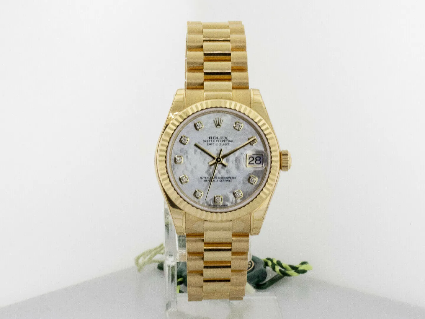 Rolex Lady-Datejust 31mm Yellow Gold Mother of Pearl Diamond Dial 178278MDP