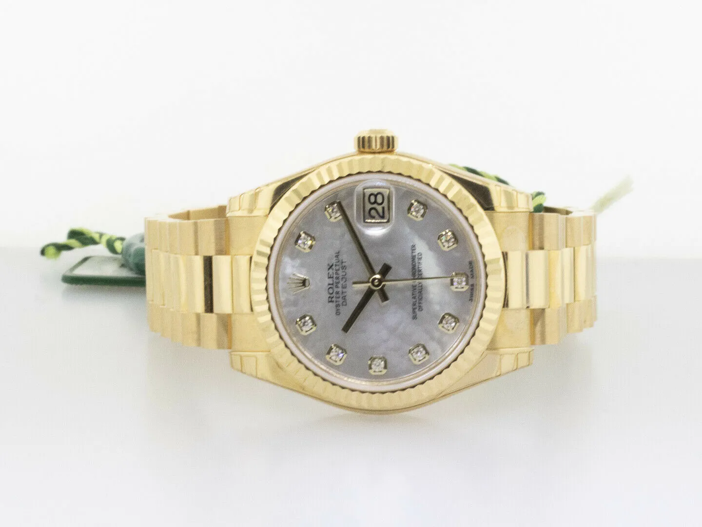 Rolex Lady-Datejust 31mm Yellow Gold Mother of Pearl Diamond Dial 178278MDP
