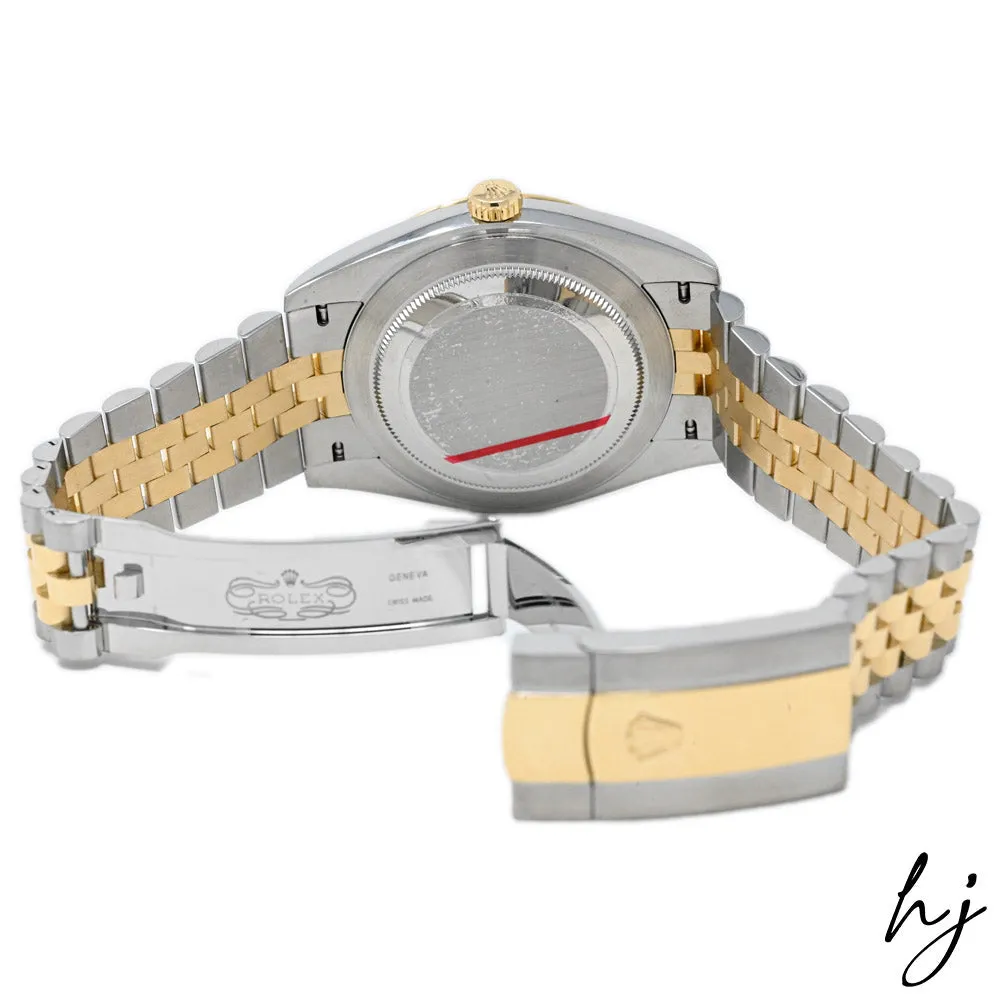 Rolex Men's Datejust 41 18K Yellow Gold & Steel 41mm White Stick Dial Watch Reference #: 126333