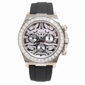 Rolex Men's Daytona White Gold 40mm "Eye of the Tiger" Chronograph Dial Watch Reference #116589TBR