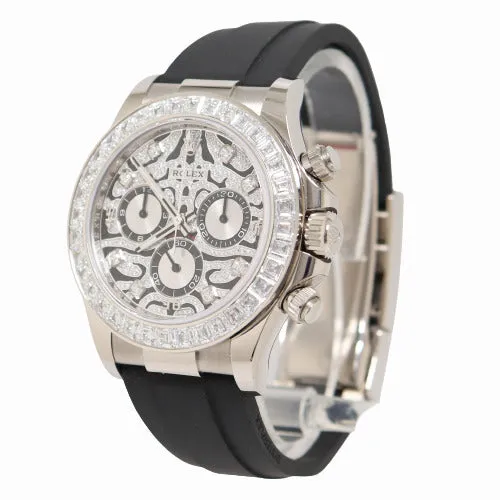 Rolex Men's Daytona White Gold 40mm "Eye of the Tiger" Chronograph Dial Watch Reference #116589TBR