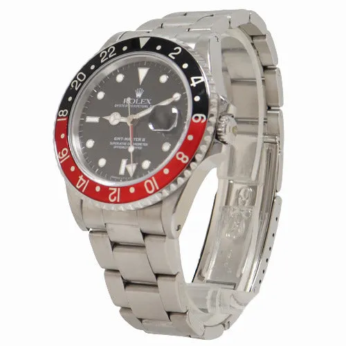 Rolex Men's GMT Master Stainless Steel 40mm Black Dot Dial Watch Reference# 16710