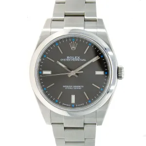 Rolex Oyster Perpetual 39 Rhodium Dial