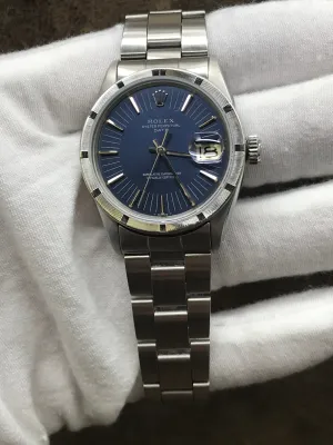 Rolex Oyster Perpetual Date 34mm 1501 Blue Dial Automatic Watch
