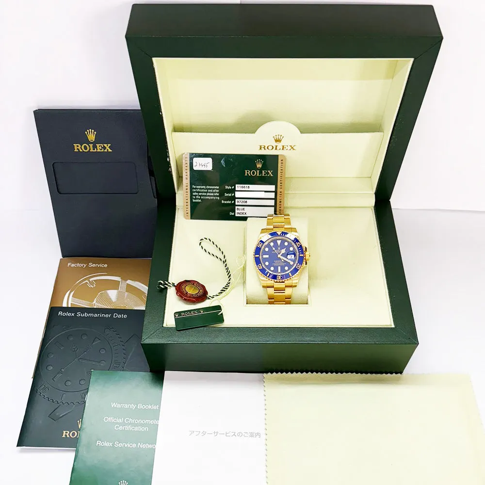 Rolex Submariner Date 116618LB Blue Dial May 2011
