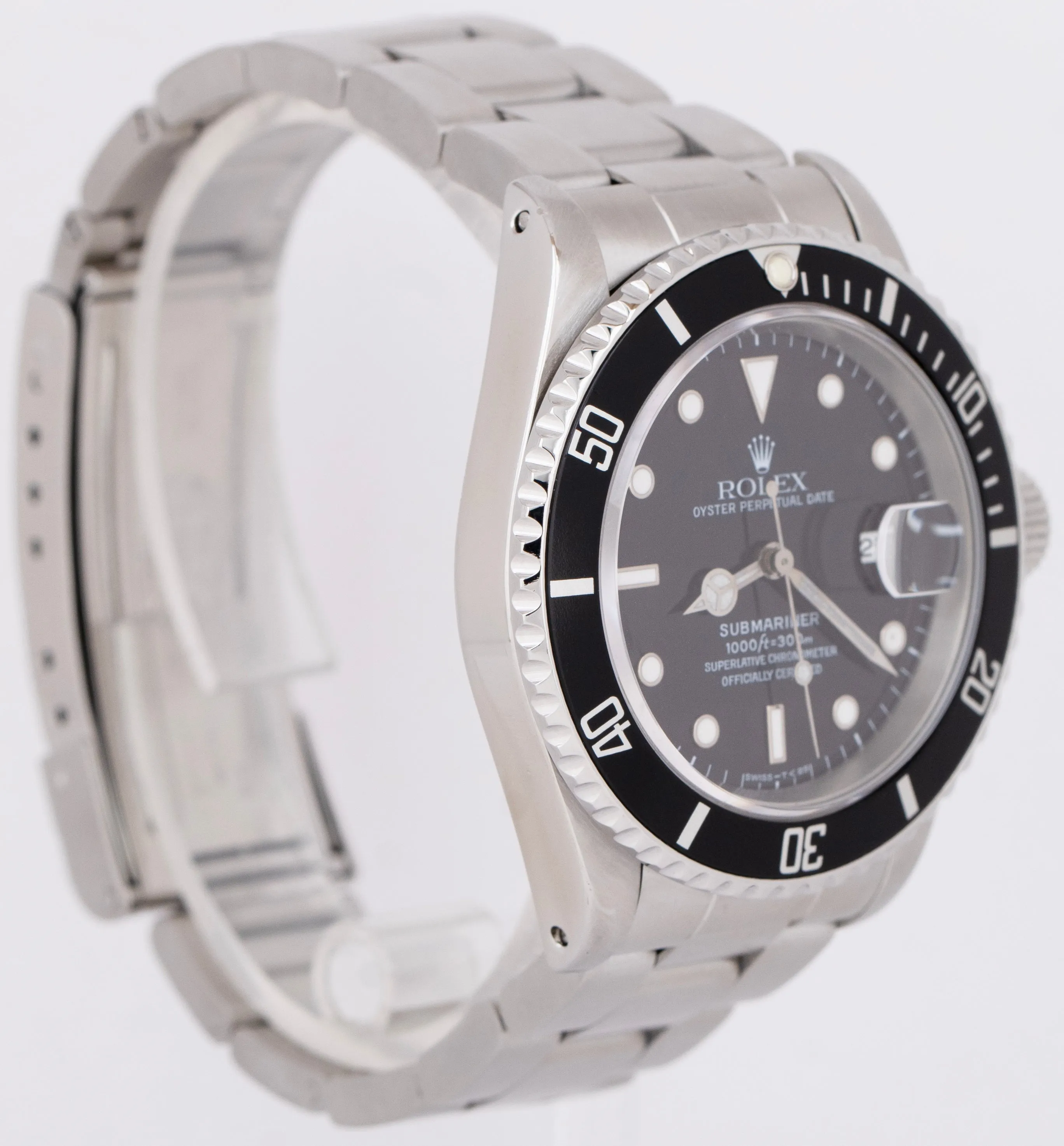 Rolex Submariner Date Black Stainless Steel Automatic Oyster Watch 16610