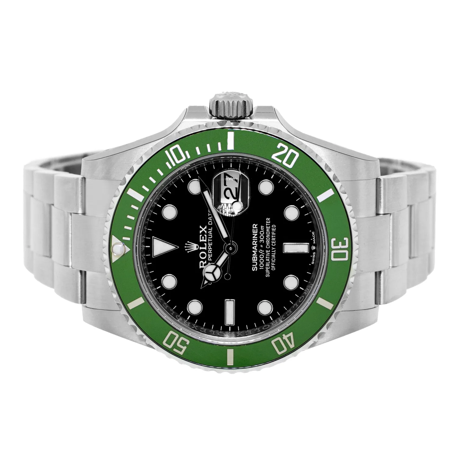 Rolex Submariner "Green Kermit" MK2 41mm Steel Black Dial Green Bezel 126610LV