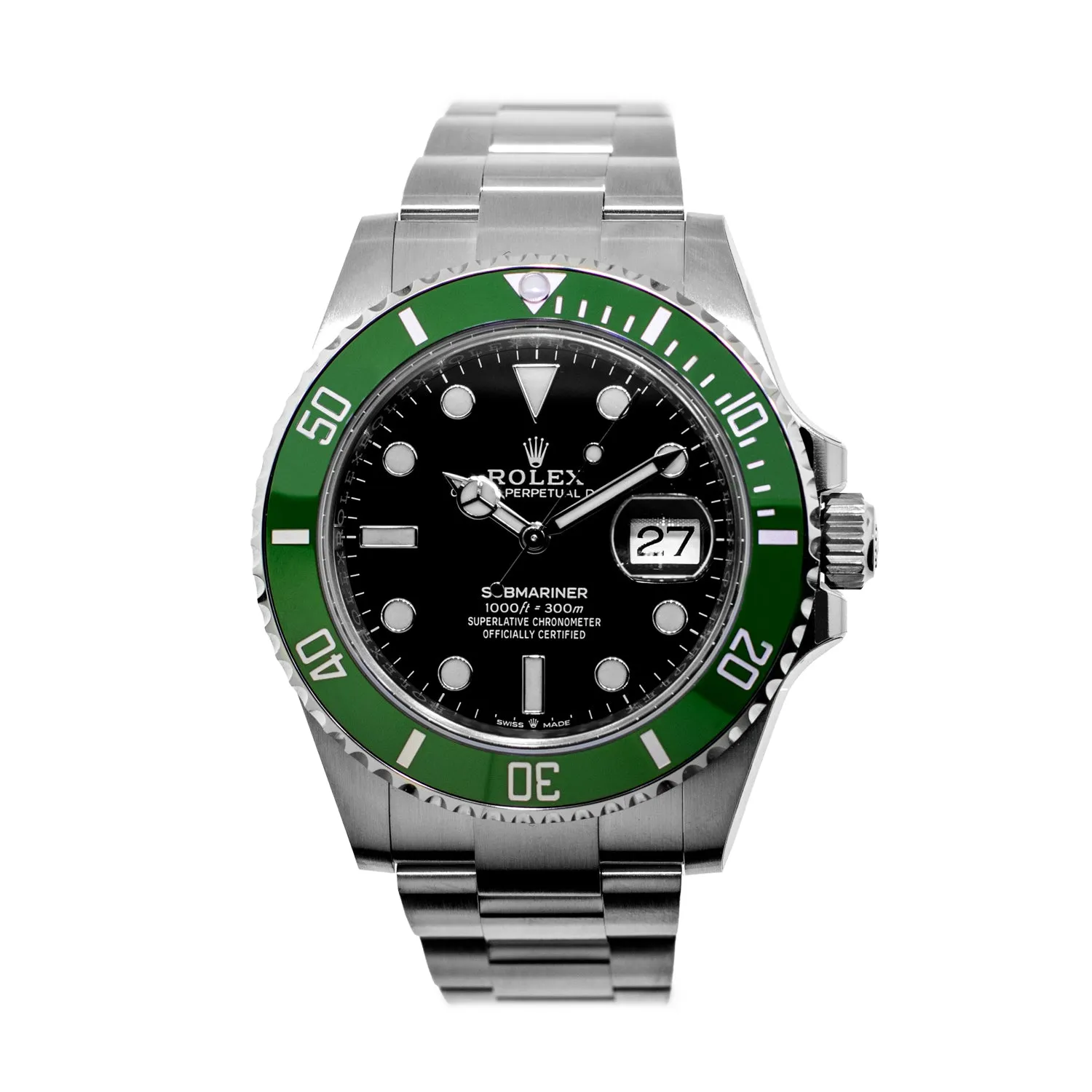 Rolex Submariner "Green Kermit" MK2 41mm Steel Black Dial Green Bezel 126610LV