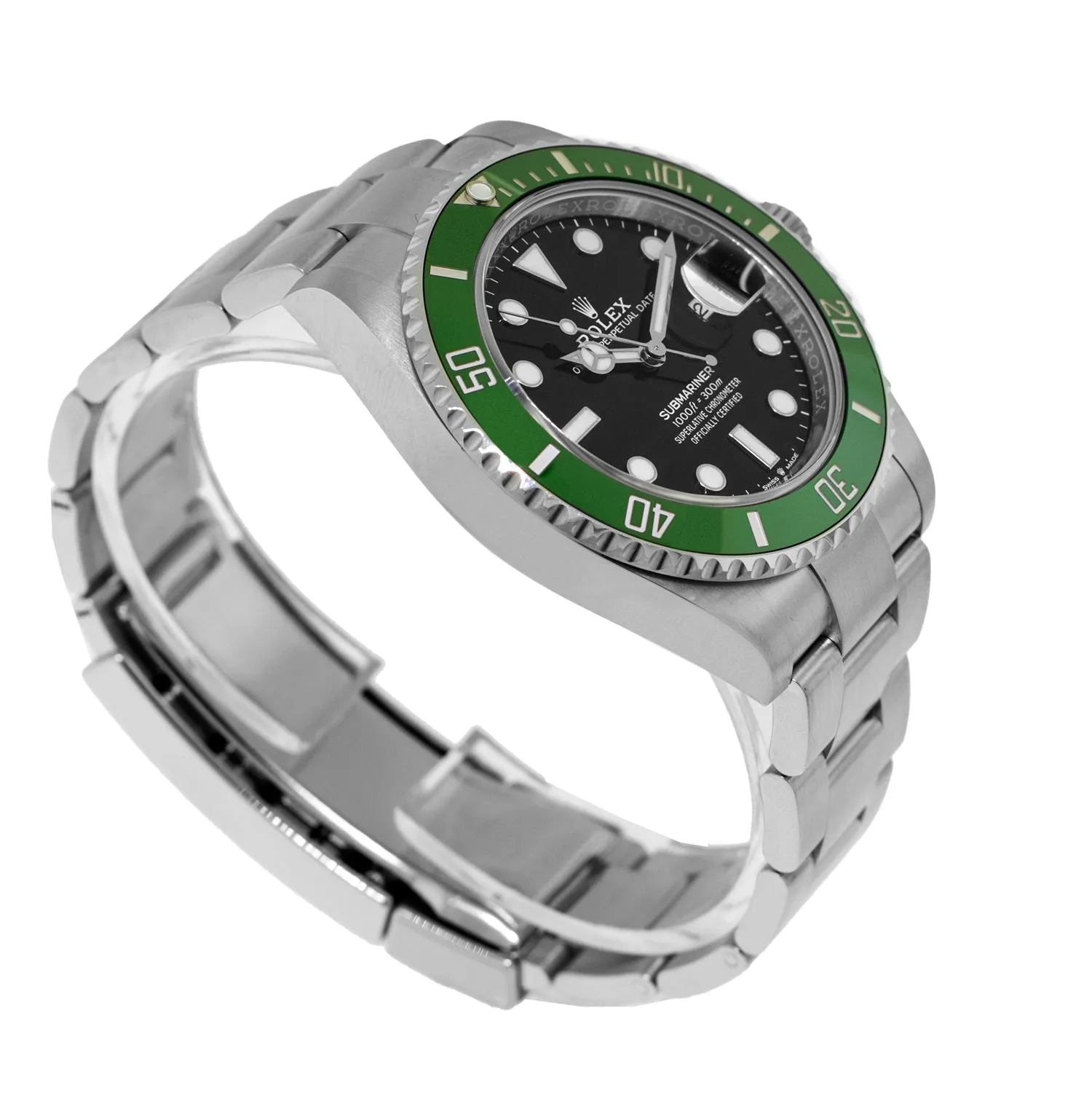 Rolex Submariner "Green Kermit" MK2 41mm Steel Black Dial Green Bezel 126610LV
