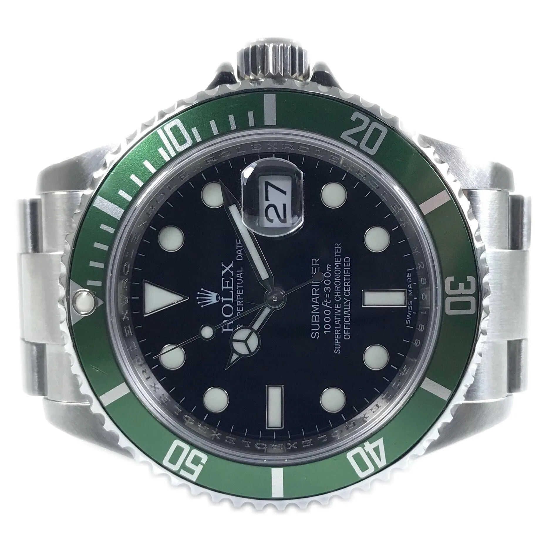 Rolex Submariner "Kermit" M Serial 40mm 16610LV - Pre-Owned