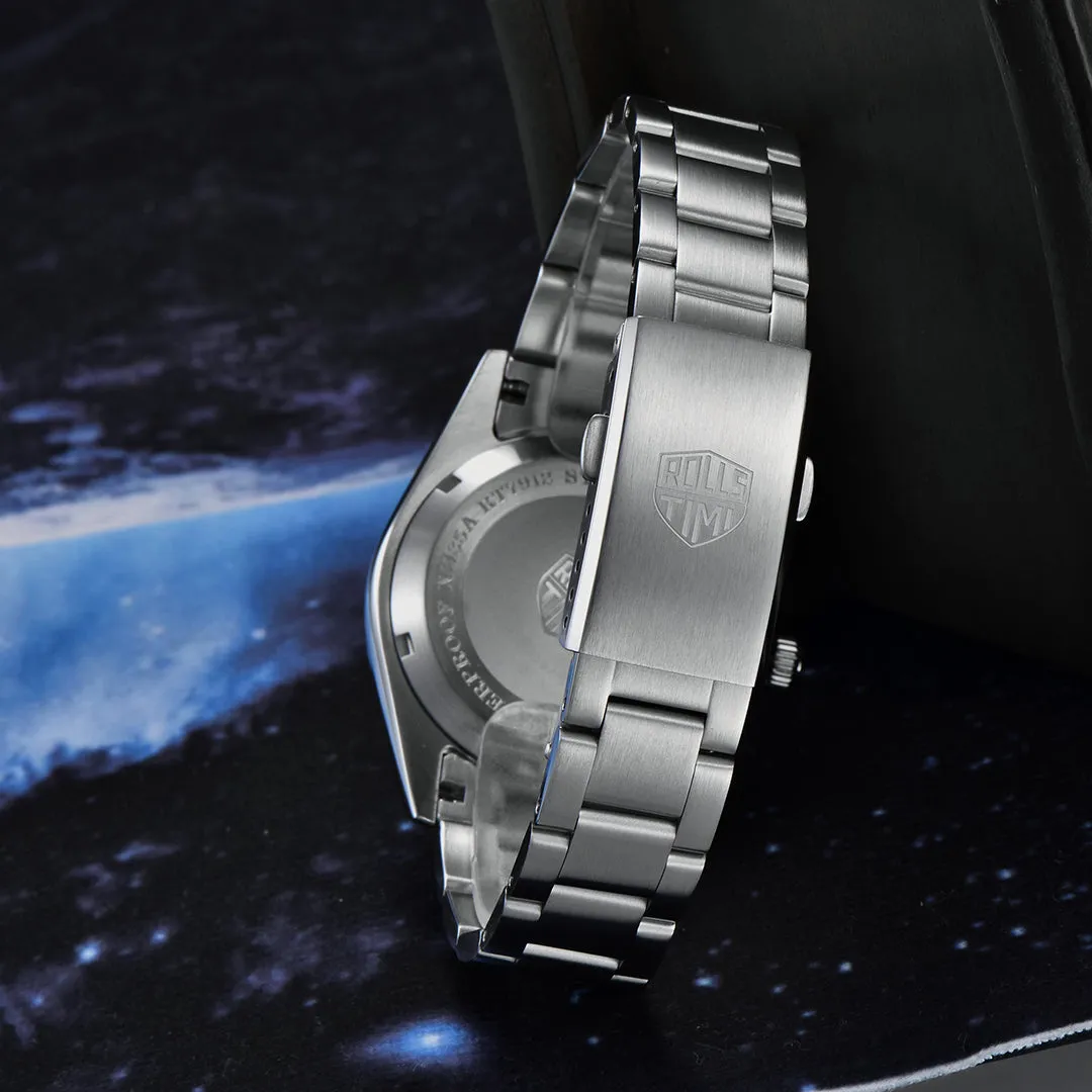 RollsTimi RT-7912 Automatic Men's Watches 38.6mm Stainless Steel Mechanical 100M Waterproof Wrist Watch for Men, TMI NH35 Movt, Sapphire Dial Glass