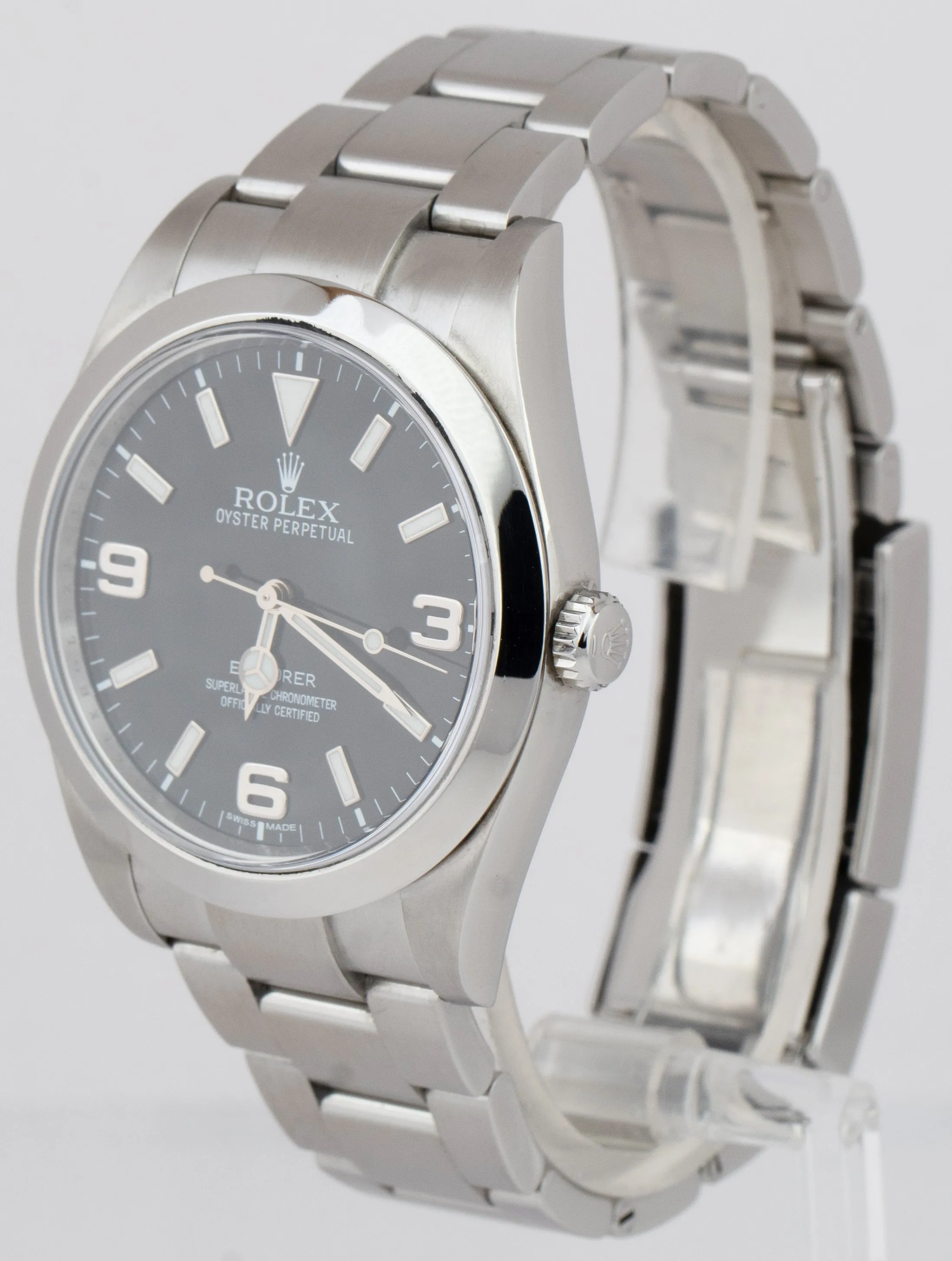 RSC 2022 Rolex Explorer I Black 39mm Stainless Steel MK1 Watch 214270 BOX