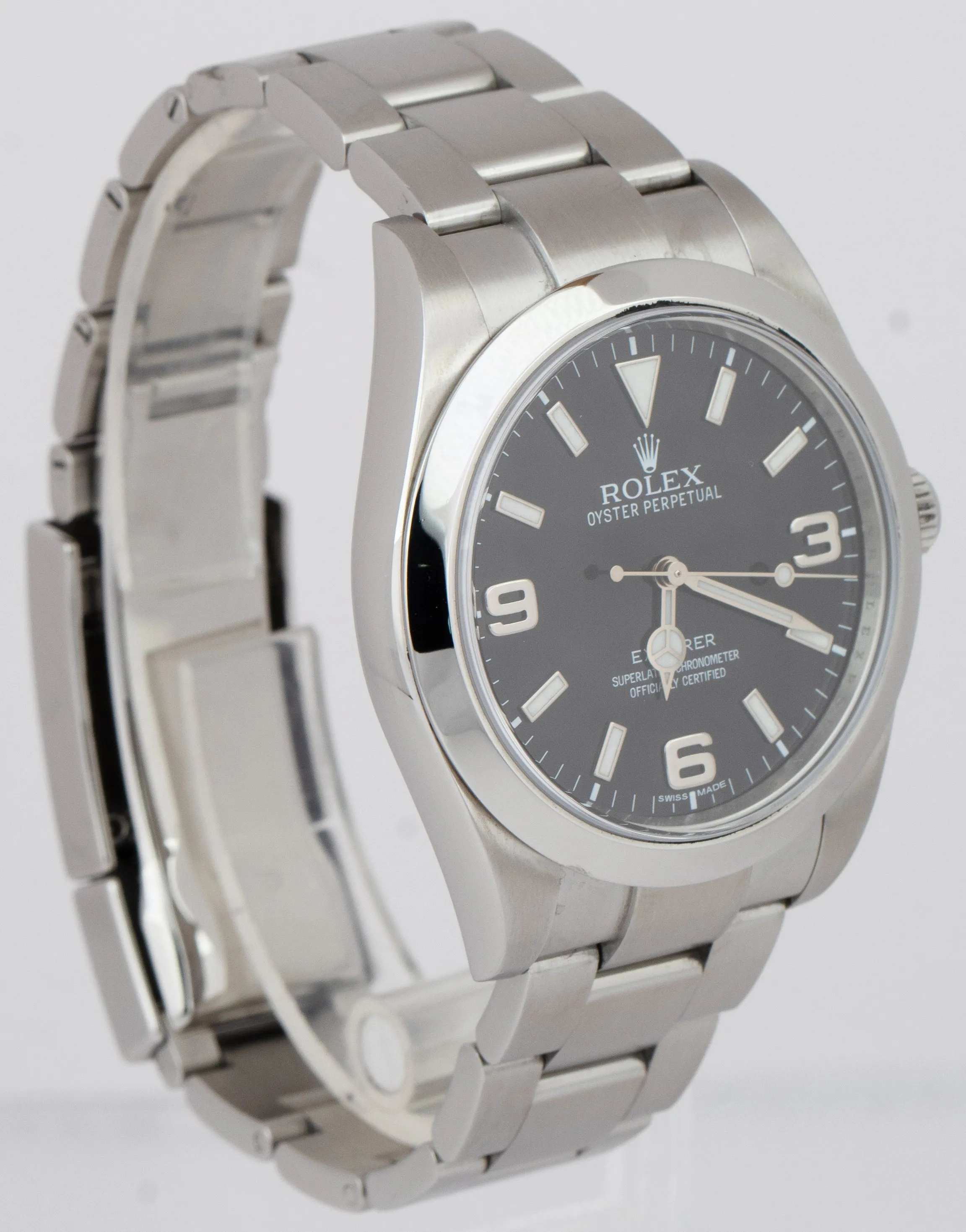 RSC 2022 Rolex Explorer I Black 39mm Stainless Steel MK1 Watch 214270 BOX