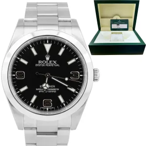 RSC 2022 Rolex Explorer I Black 39mm Stainless Steel MK1 Watch 214270 BOX