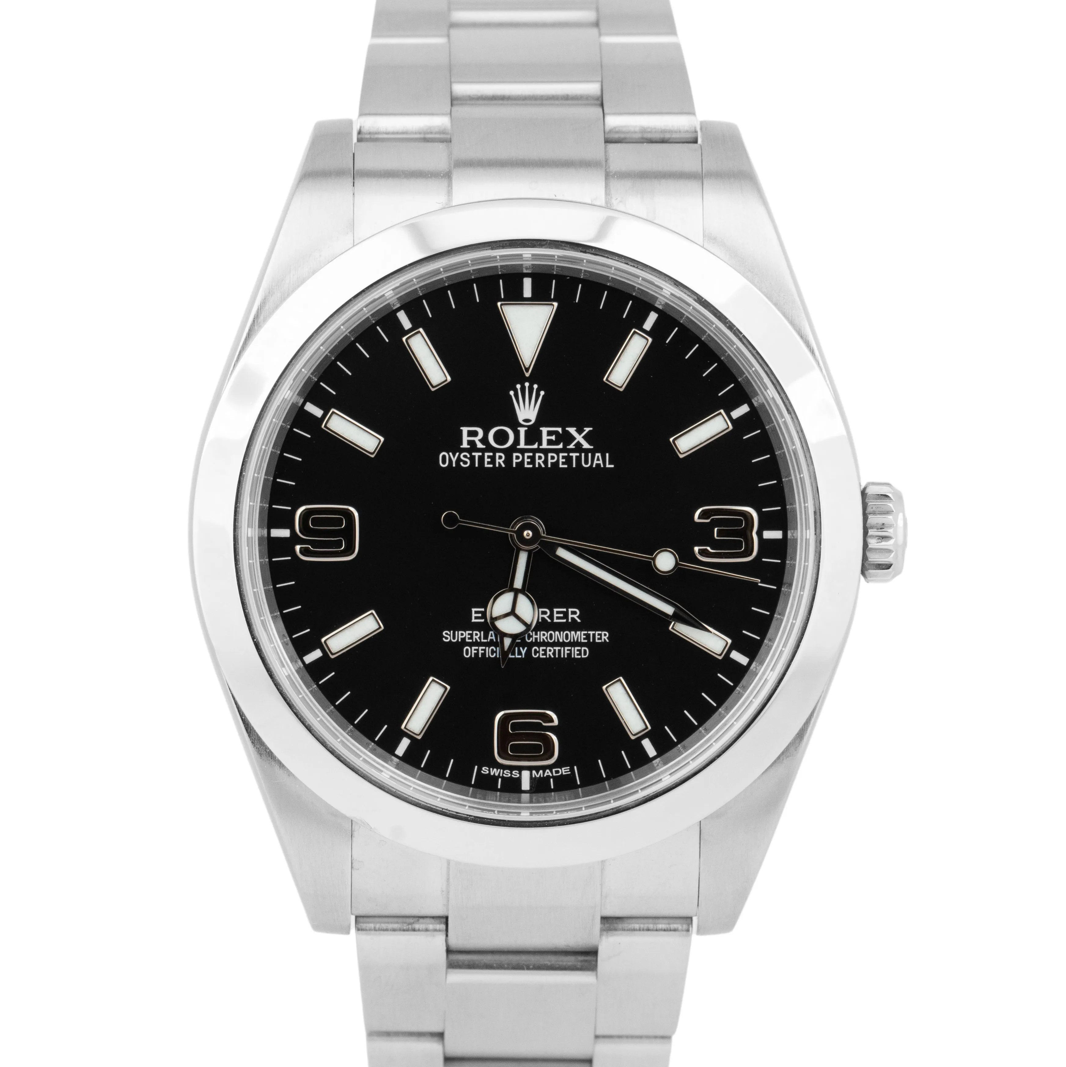 RSC 2022 Rolex Explorer I Black 39mm Stainless Steel MK1 Watch 214270 BOX